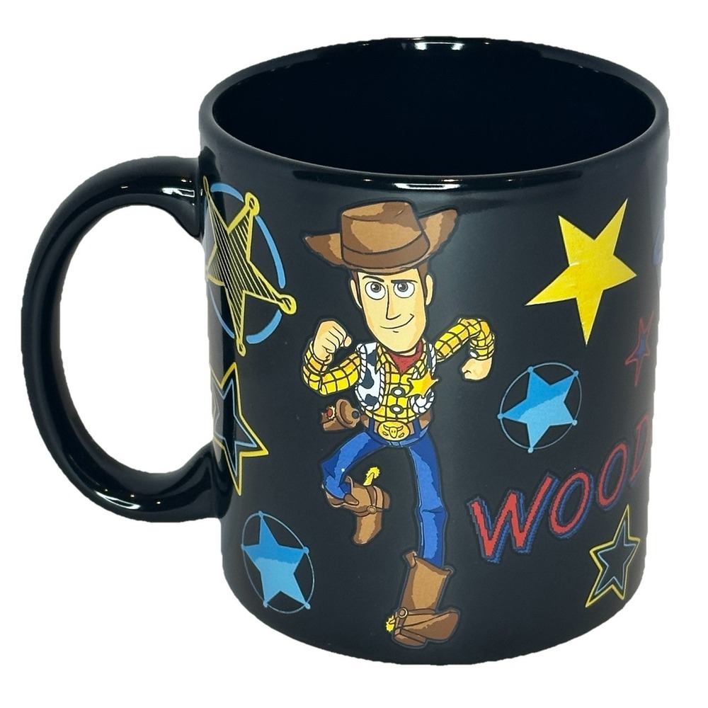 Disney Pixar Toy Story Buzz Lightyear‎ Woody Coffee Mug Black Bioworld